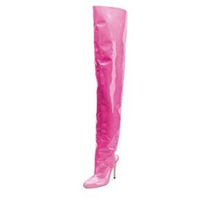 FSJ Pink Thigh High Over The Knee Cutout Boots